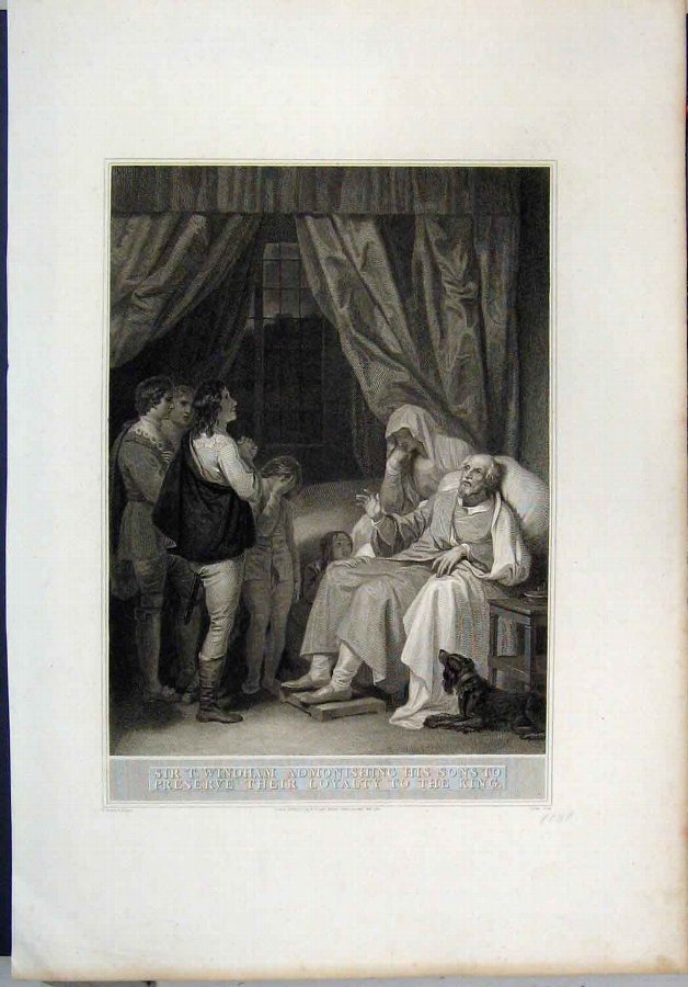 Print 1801 Sir Windham Admonishing Sons Loyalty Ki
