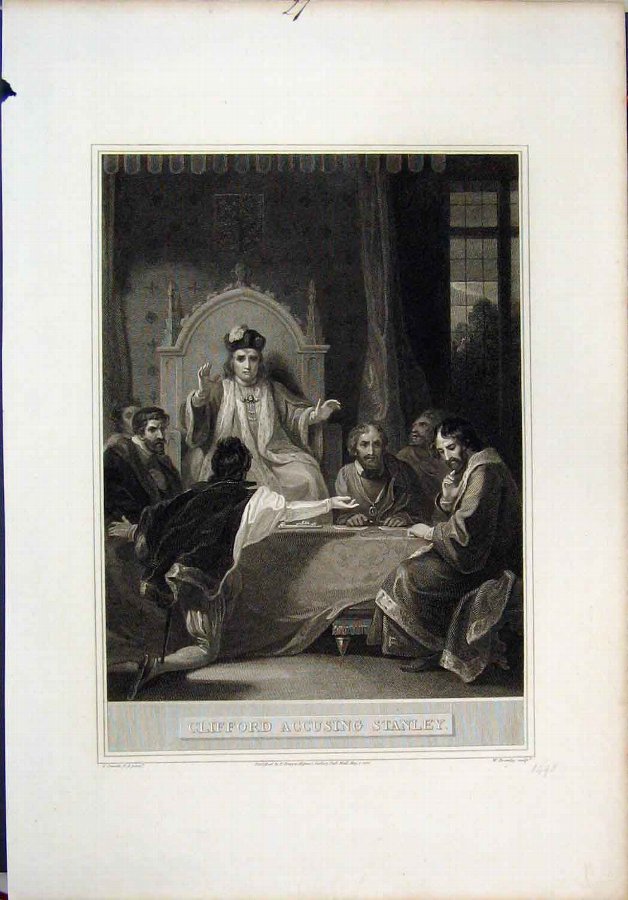 Print 1805 Clifford Accusing Stanley Smirke Bromle