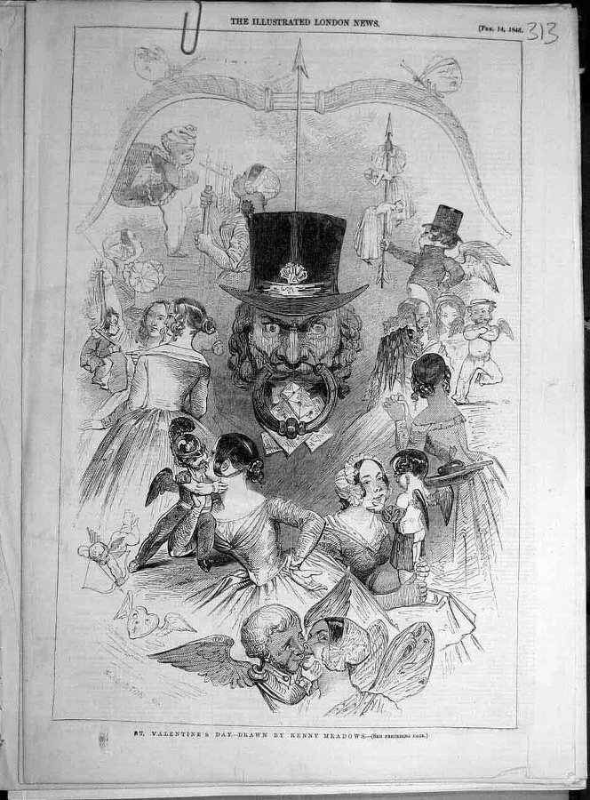 Print 1846 St Vakentine'S Day Meadows Sketches Rom