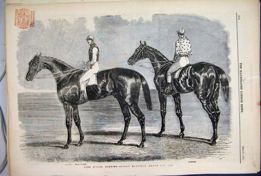 Print 1851 York Meeting Spring Great National Matc