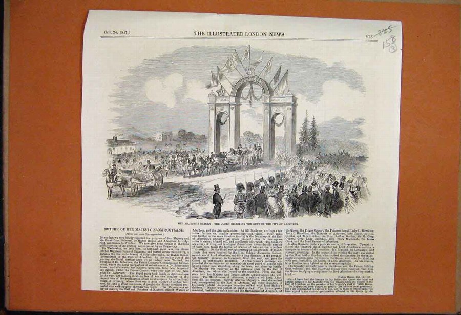 Print 1857 Queen Victoria Receive Keys To City Abe