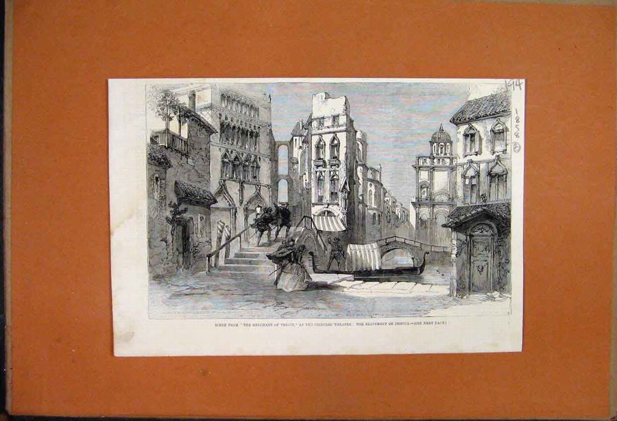 Print 1858 Swedish National Singers St James Hall 