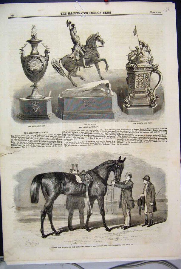 Print 1860 Ascot Cup Rupee Hunt Queen Gold Vase 56
