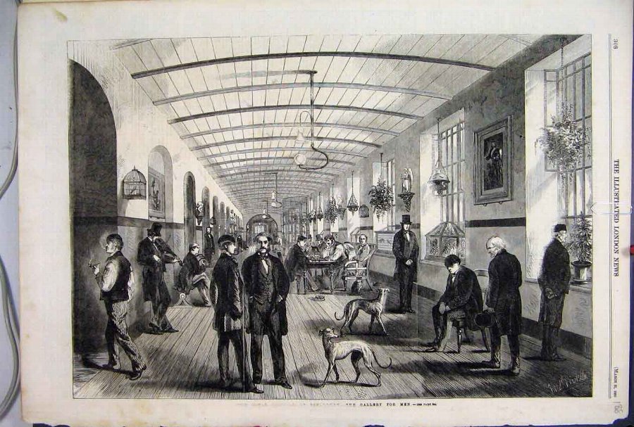 Print 1860 Royal Hospital Bethlehem Gallery Men Do