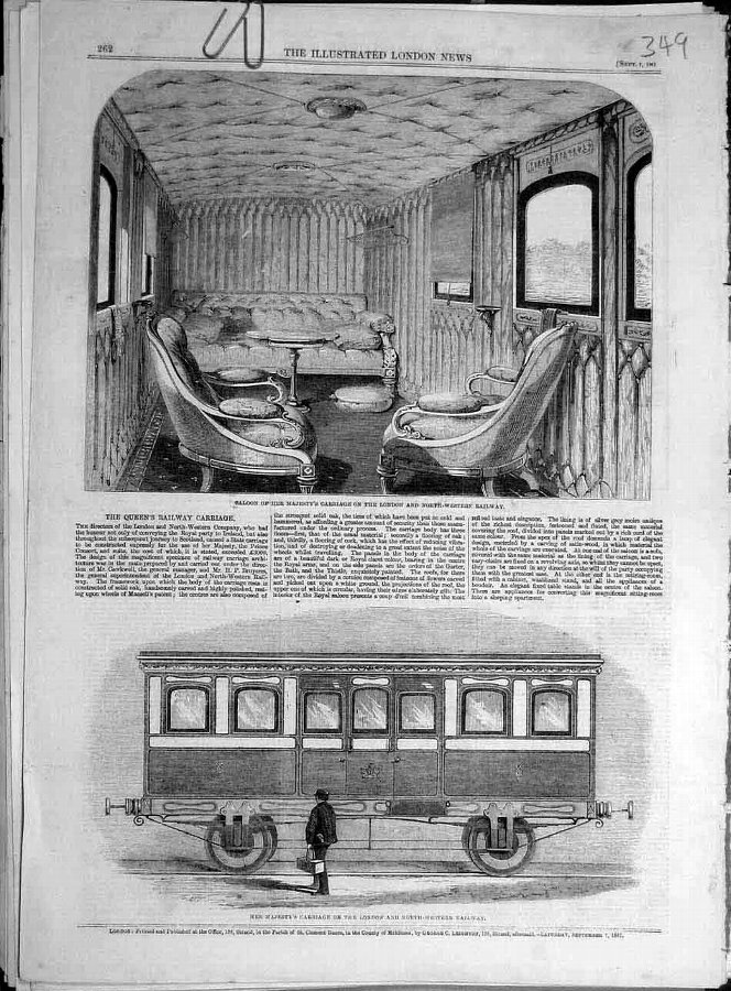 Print 1861 Royal Carriage Queen London North-Weste