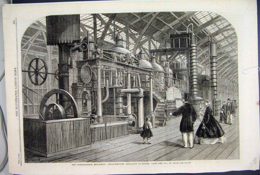 Print 1862 Sugar Refining Exhibition Caile Paris M