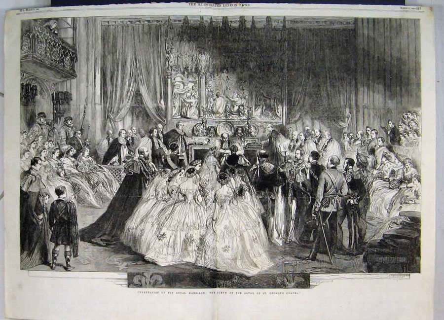 Print 1863 Royal Marriage Celebration Altar George