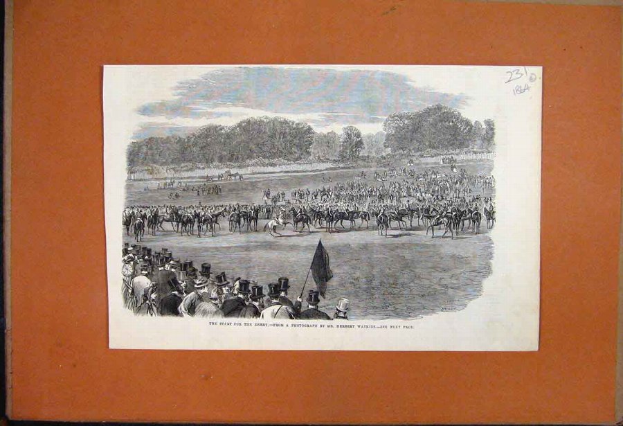 Print 1864 Volunteer Review Hyde Park Prince Wales