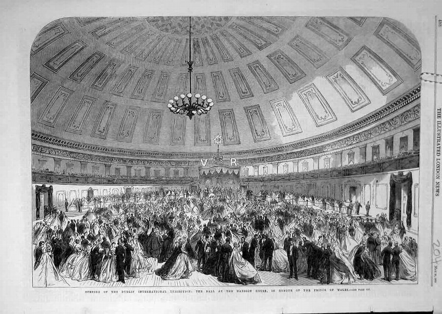 Print 1865 Dublin Interantional Exhibition Ball Ma