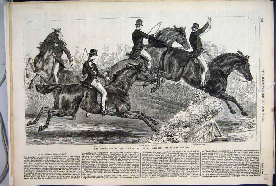 Print 1868 Horse Show Hunters Agricultural Show Is