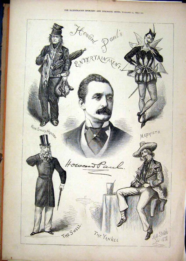 Print 1877 Howard Paul Entertainment Yankee Mephis