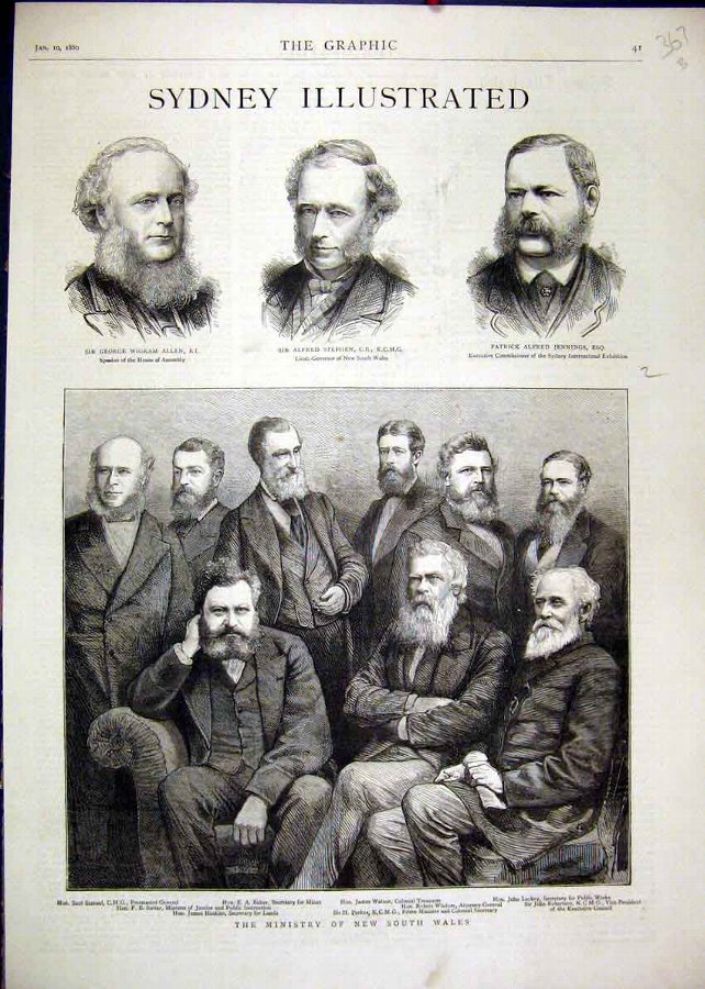 Print 1880 Ministry South Wales Australia Watson B