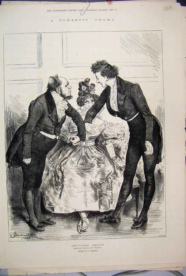 Print 1880 Domestic Drama Worth Wealth Play Victor