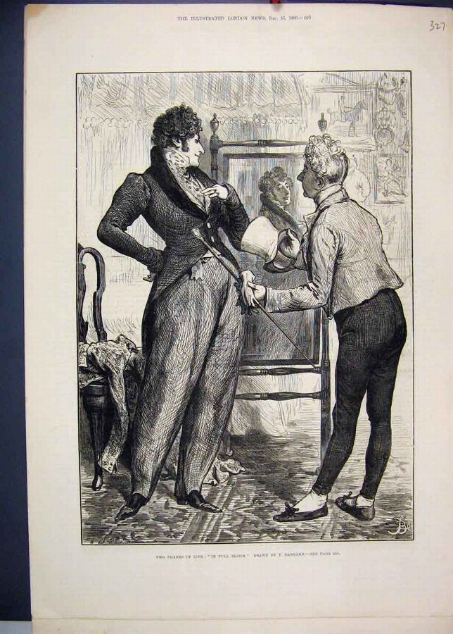 Print 1880 Two Phases Life Full Bloom Barnard Men 