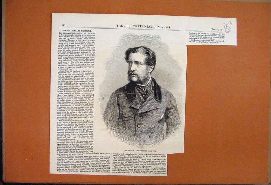 Print 1882 Ambulance Drill Guildhall Stretcher Cer