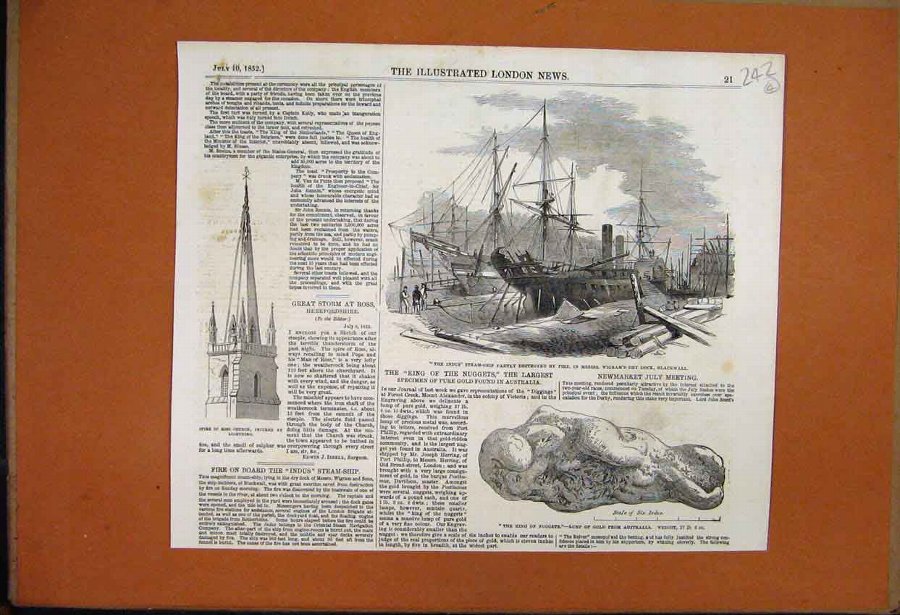 Print 1882 Hms Triumph Captain Markham Text Fatal 