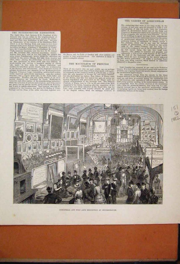Print 1882 Industrial Fine Arts Exhibition Peterbo