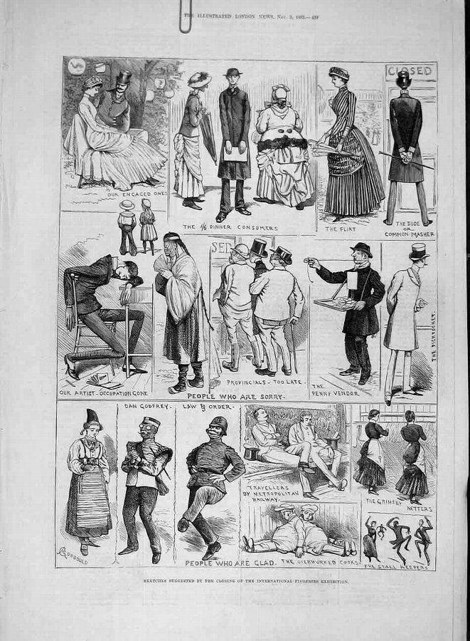 Print *3394 1883 Sketches International Fisheries 