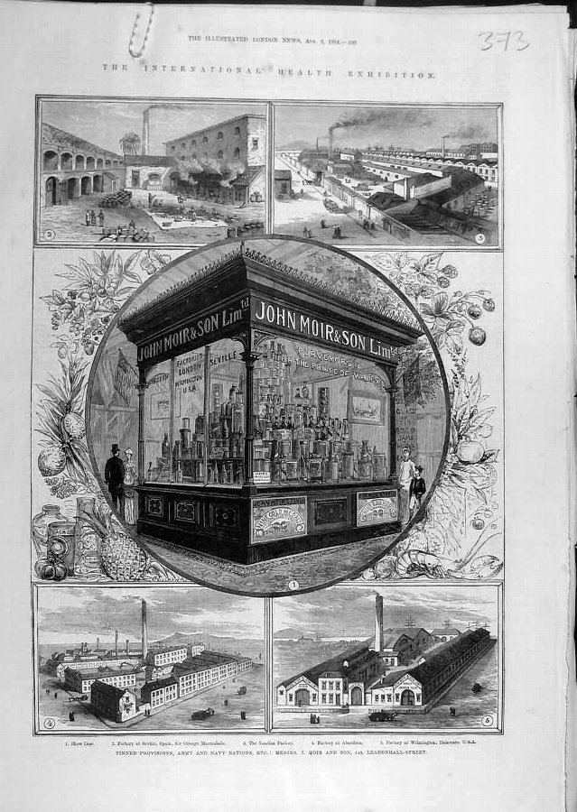 Print 1884 Army Anvy Ration Moir Leadenhall Health