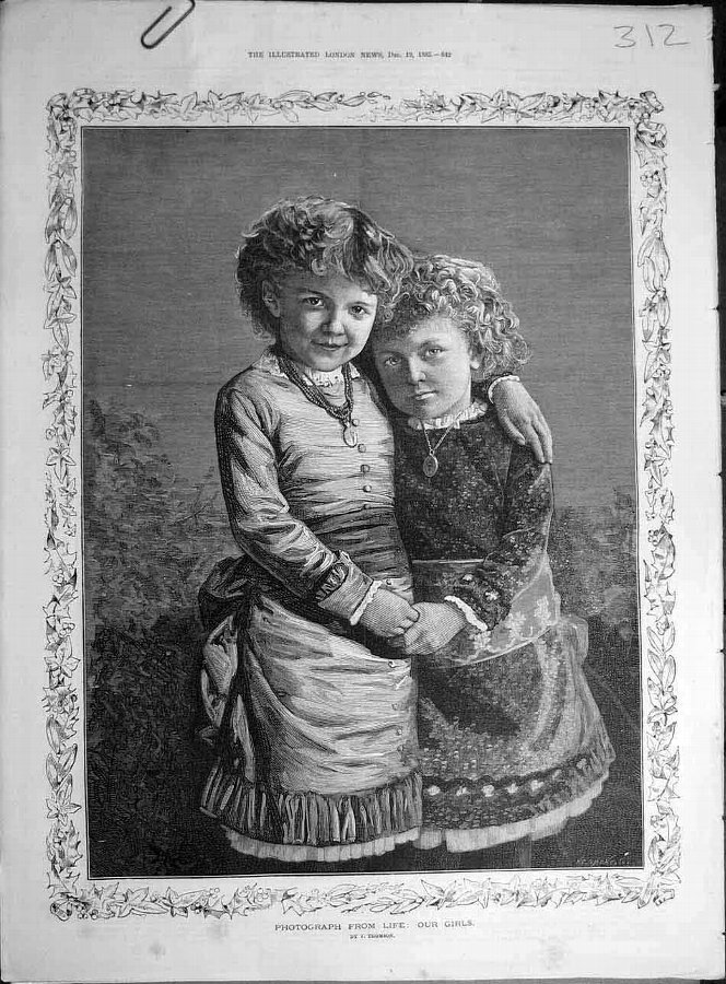 Print 1885 Our-Girls Children Thomson Child Portra