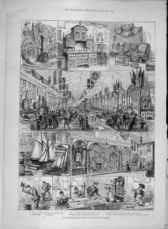 Print 1887 Apprentice Exhibition People'S Palace S