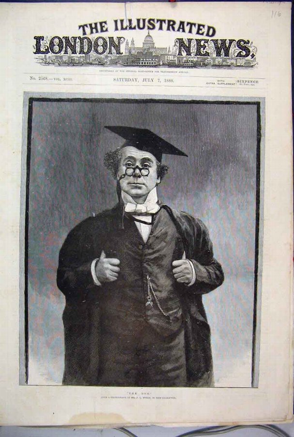 Print 1888 Don Toole Character Portrait Victorian 