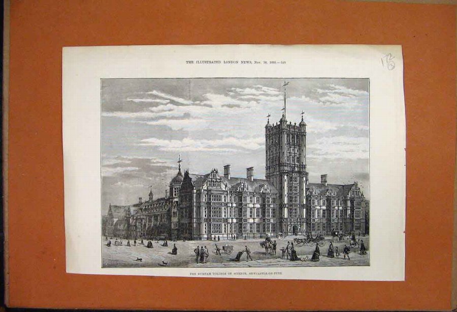 Print 1888 Durham College Of Science Newcastle On 