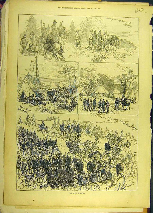 Print 1871 Home Campaign Military Chobham Ridges 6