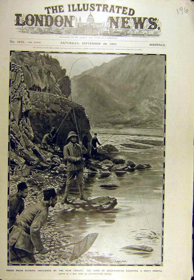 Print 1907 Amir Afgahnistan Fishing Begg Fishermen