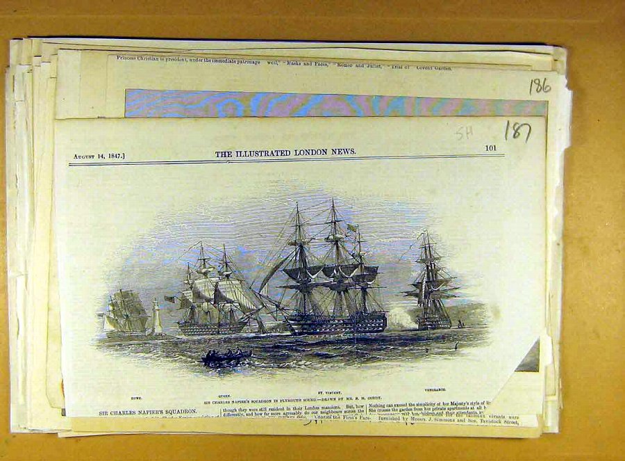 Print 1847 Napier Squadron Plymouth Sound Condy Sk