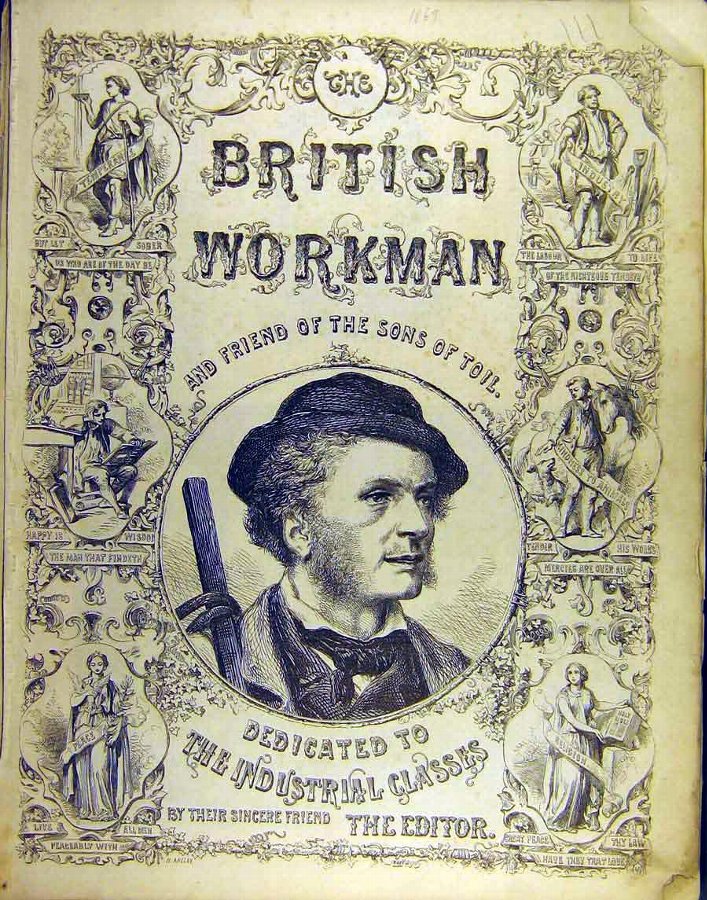 Print 1869 Industrial Classes British Workmen Fron