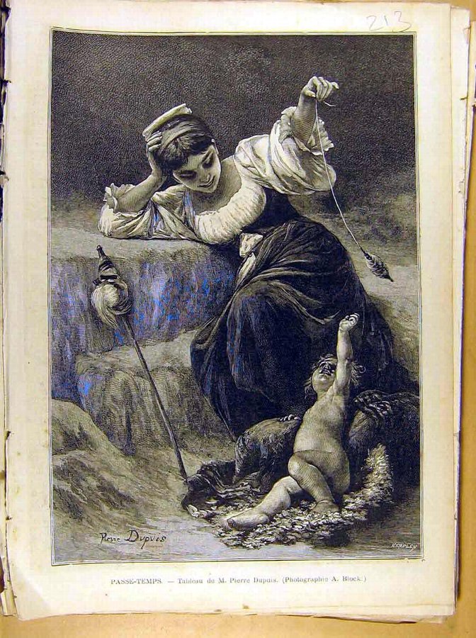 Print Painting French 1886 Art Passe Temps Dupuis 