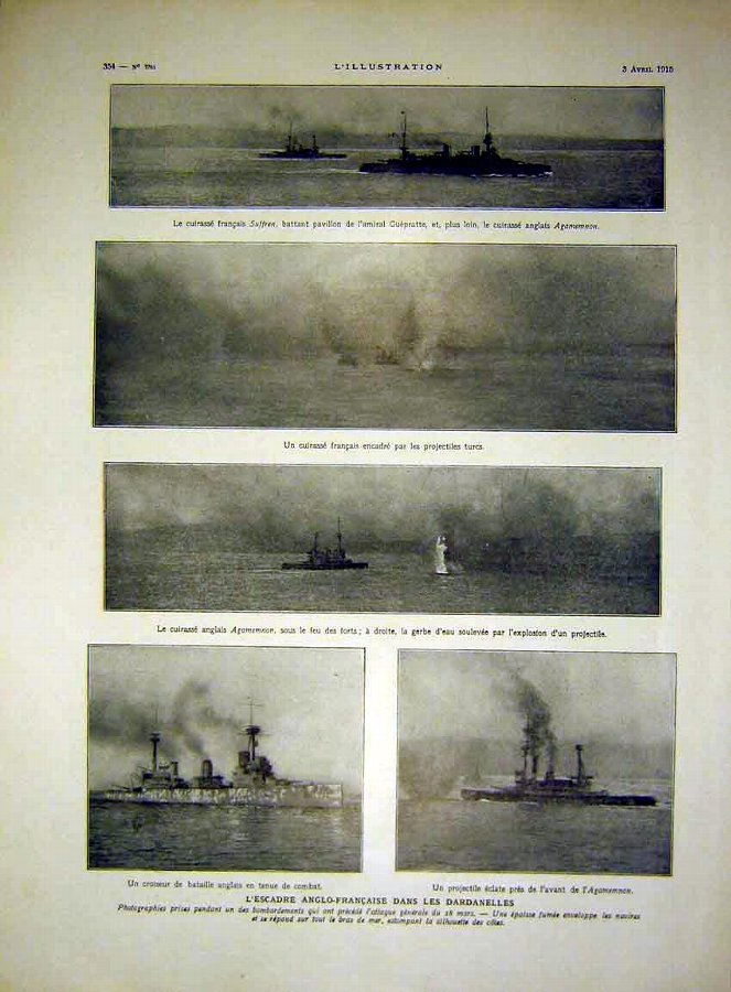 Antique Print Suffren Battleship Guepratte Dardanelles Fre | ANTIQUES ...