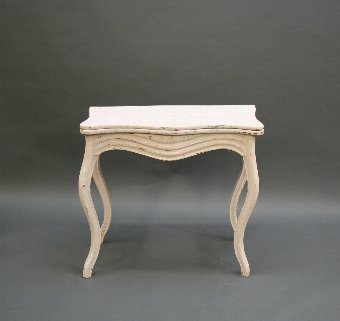 Antique French painted card side table