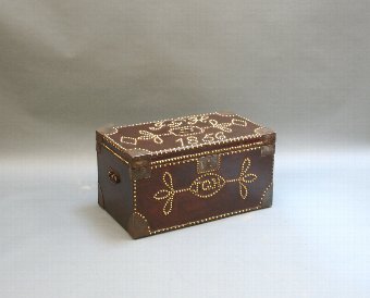 Antique C19th studded trunk
