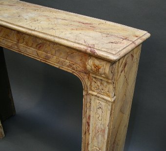 Antique Early C19th faux marble fire surround