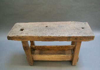 Antique C19th oak workbench