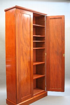 Antique C19th  bookcase cabinet of tall proportions