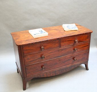 Antique Victorian mahogany low chest