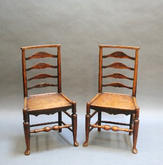 pair Early C19th side chairs