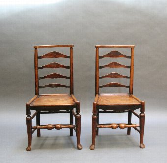 Antique pair Early C19th side chairs