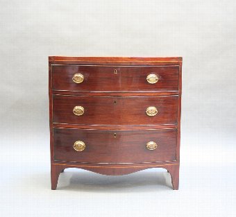 Antique George 111 bow chest