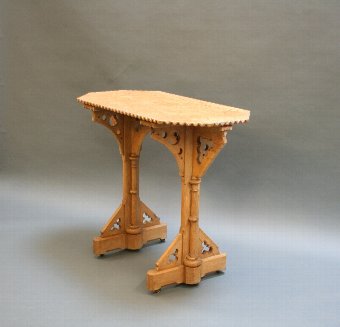Antique Puginesque occasional lamp table