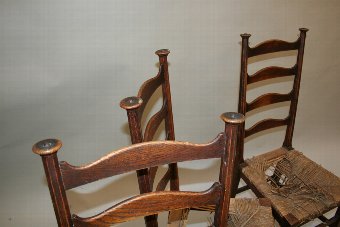 Antique arts and crafts dining chairs