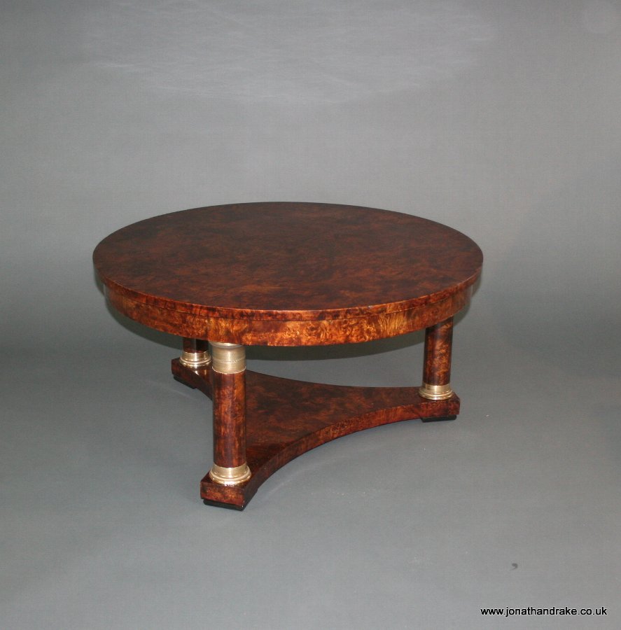 Empire Revival burr-walnut table.