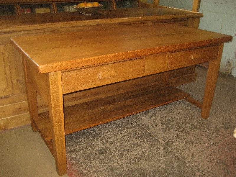 Antique Pine and Oak Bakers Table ANTIQUES.CO.UK