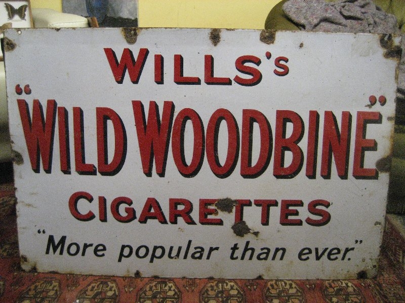 Wills Wild Woodbine Enamel Sign