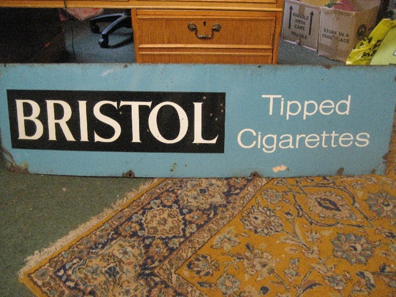 Bristol Tipped Cigarettes Enamel Sign