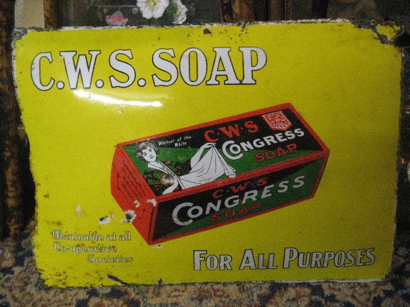 CWS Congress Soap Enamel Sign