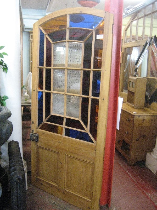 Victorian Arched Pine Vestibule Door